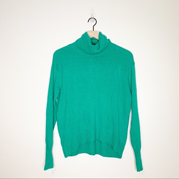 NWT Abound Green Turtleneck Long Dolman Sleeve Knit Sweater XS - Picture 2 of 11